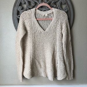Anthro Moth Brand  Cream chunky sweater